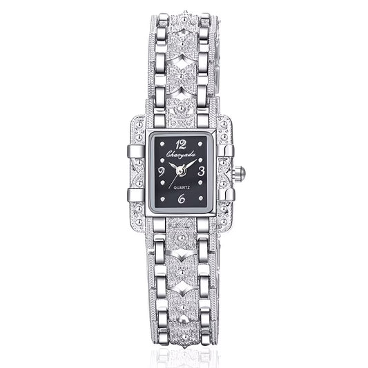 Silvery Rectangle Watch Sophisticated Stainless Steel.