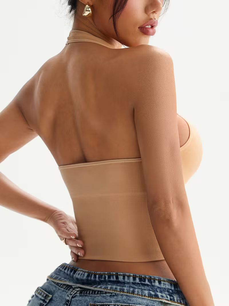 Single-piece Sexy Halter Neck Wire-Free Everyday Bras.