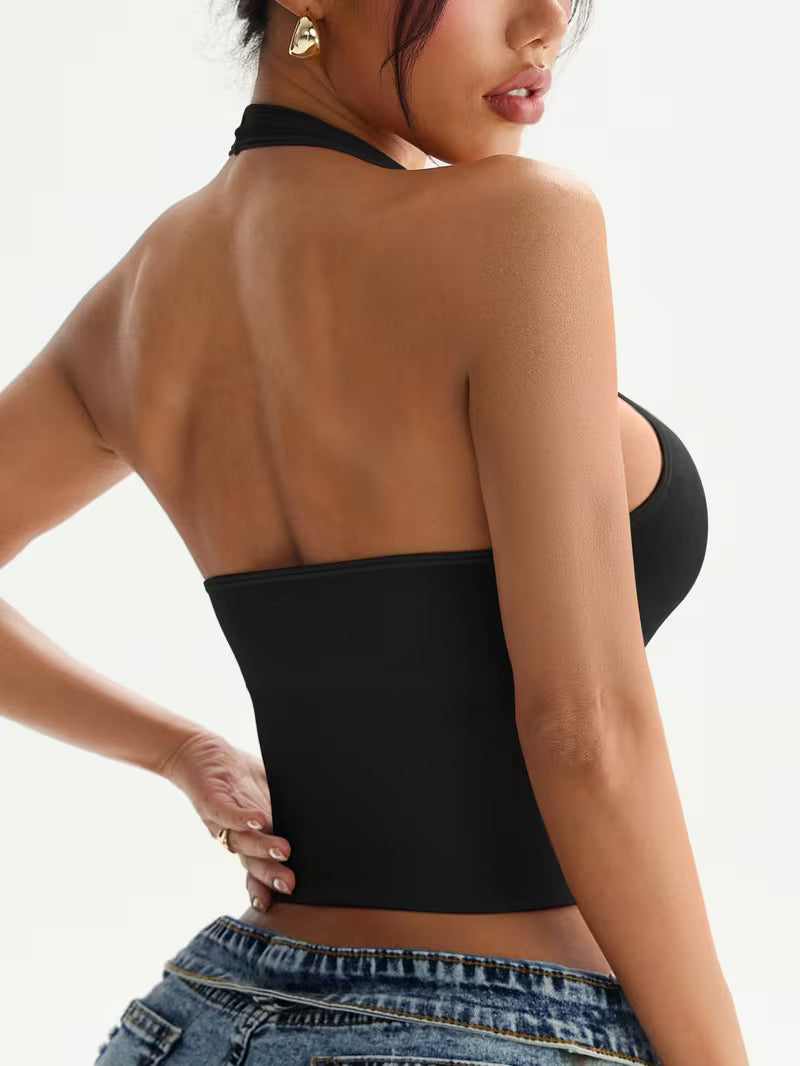 Single-piece Sexy Halter Neck Wire-Free Everyday Bras.