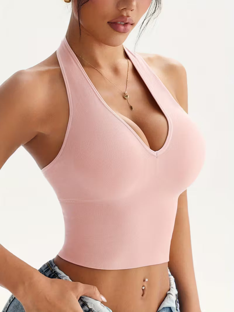 Single-piece Sexy Halter Neck Wire-Free Everyday Bras.
