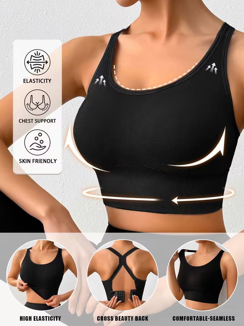 Single Layer Full Coverage Seamless Sports Bras.