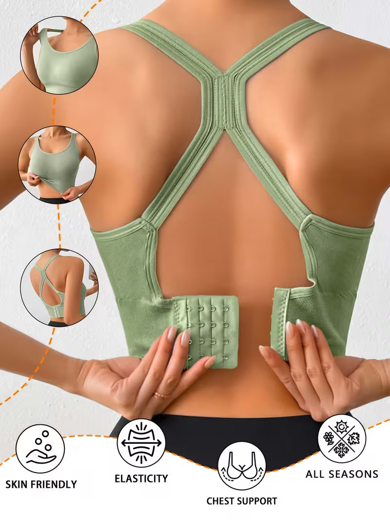 Single Layer Full Coverage Seamless Sports Bras.