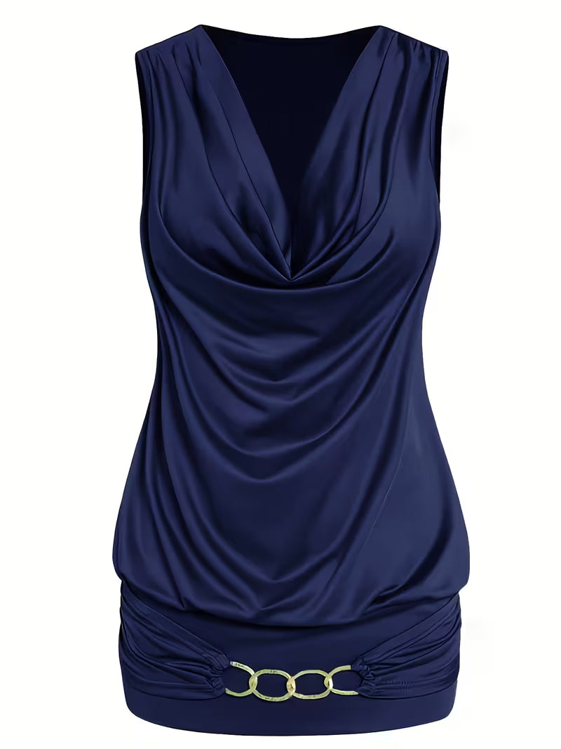 Sleeveless Top And Wide-Leg Pants.
