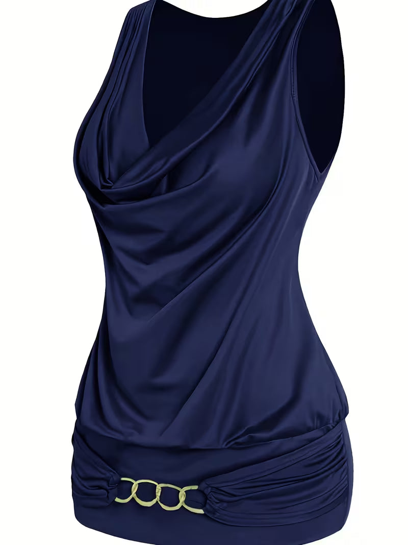 Sleeveless Top And Wide-Leg Pants.