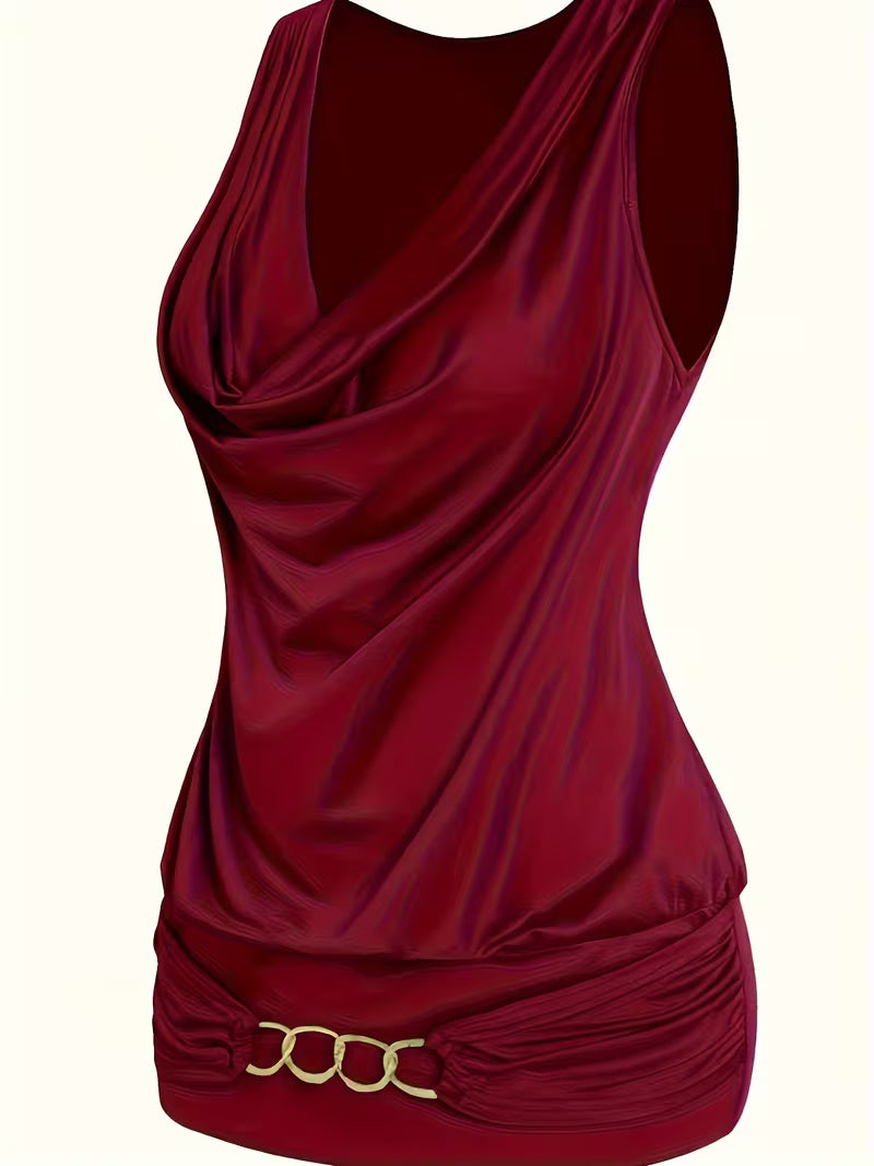 Sleeveless Top And Wide-Leg Pants.
