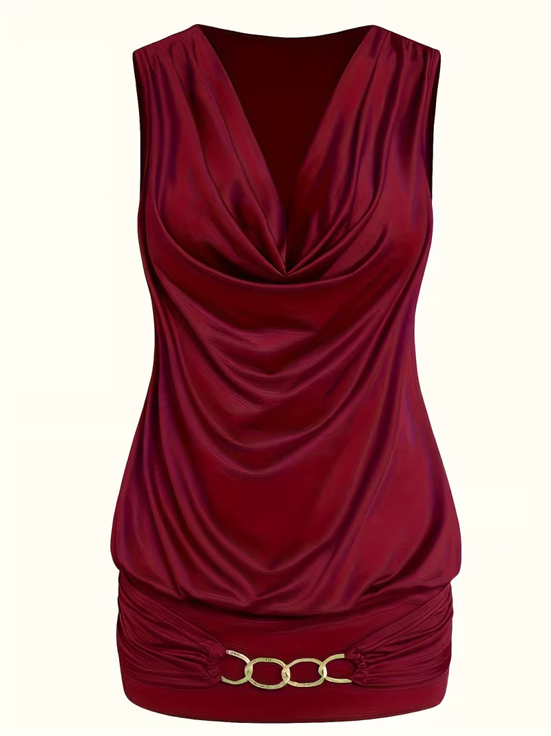Sleeveless Top And Wide-Leg Pants.