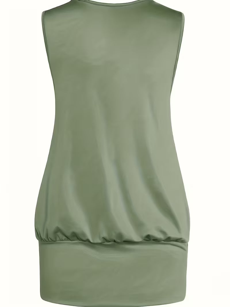 Sleeveless Top And Wide-Leg Pants.