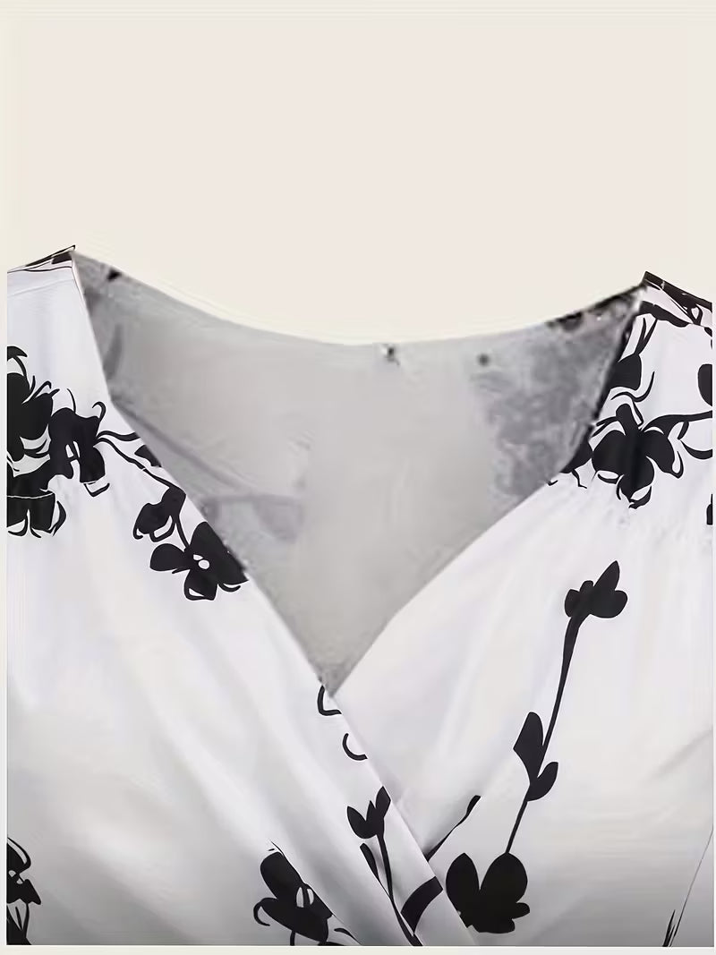 Sleeveless V-Neck High-Waisted Flare.
