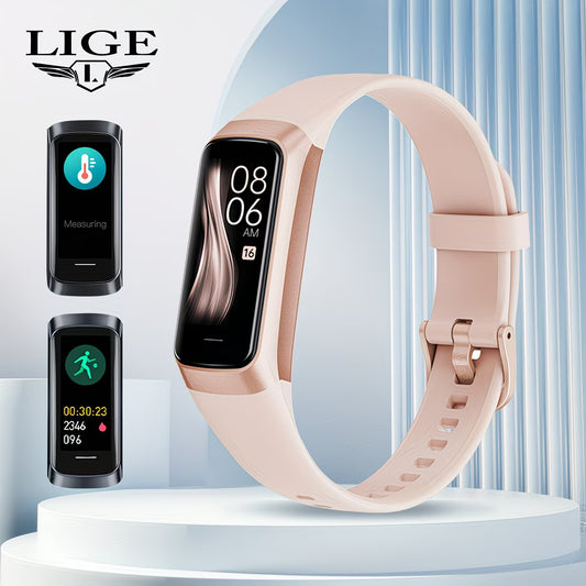 Smartwatch – 1.1" AMOLED Display with Sleep & Sedentary Alerts.