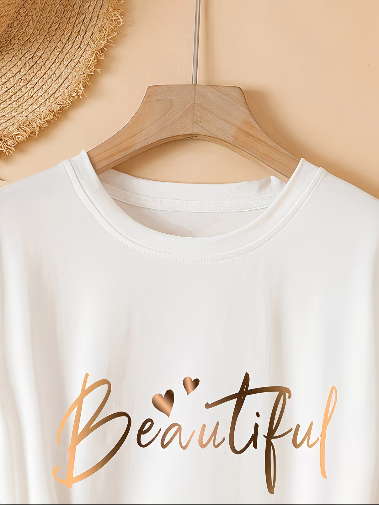 Soft Viscose Blend Loose-Fit Casual T-Shirt.