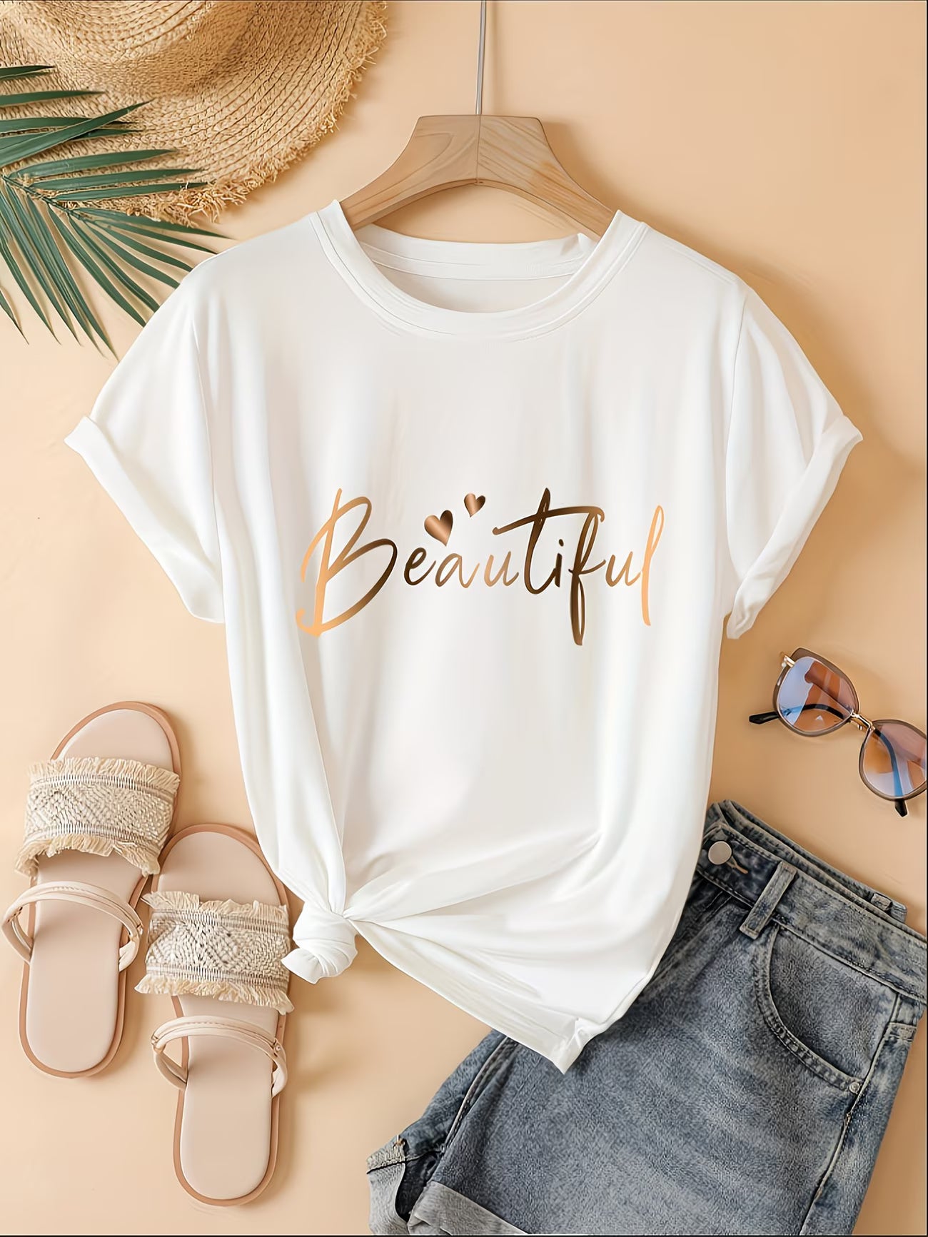Soft Viscose Blend Loose-Fit Casual T-Shirt.