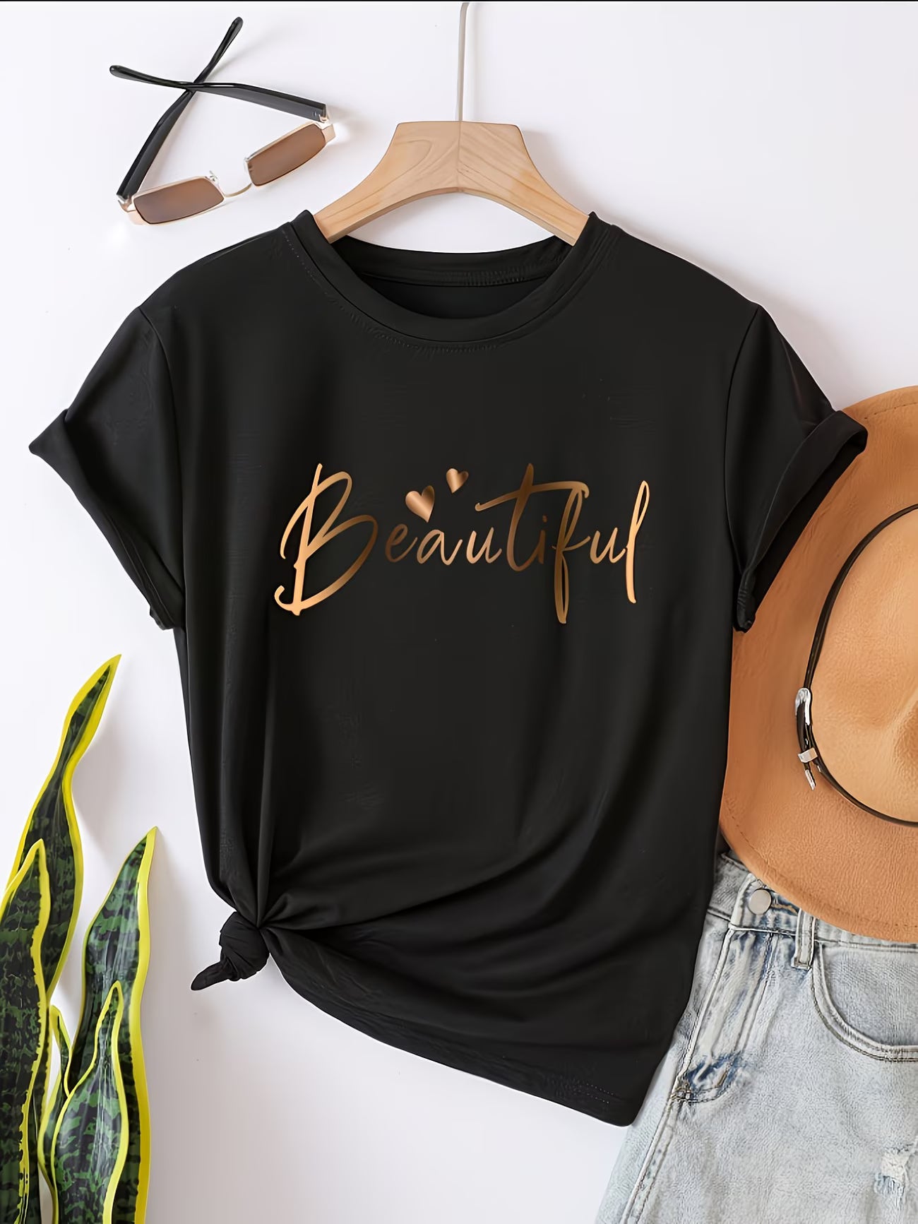 Soft Viscose Blend Loose-Fit Casual T-Shirt.