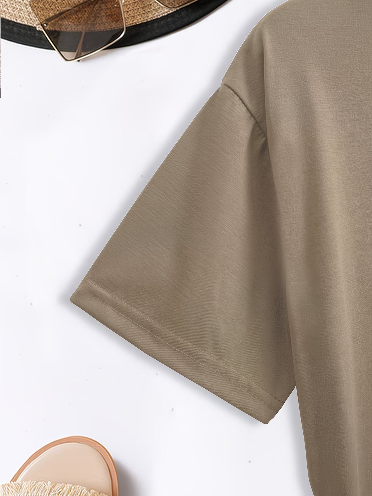 Soft Viscose Blend Loose-Fit Casual T-Shirt.