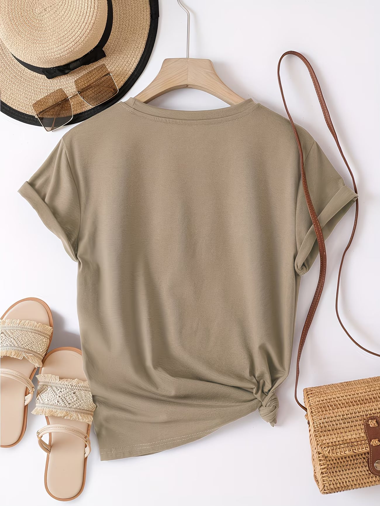 Soft Viscose Blend Loose-Fit Casual T-Shirt.