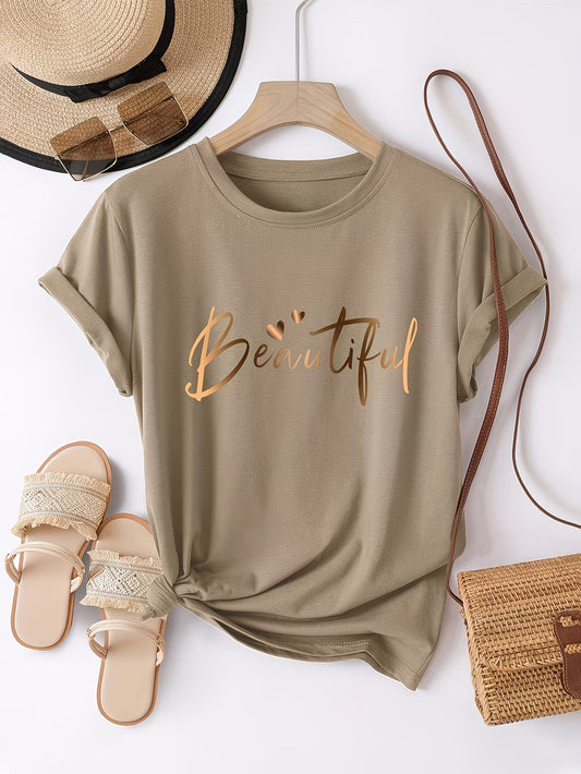 Soft Viscose Blend Loose-Fit Casual T-Shirt.