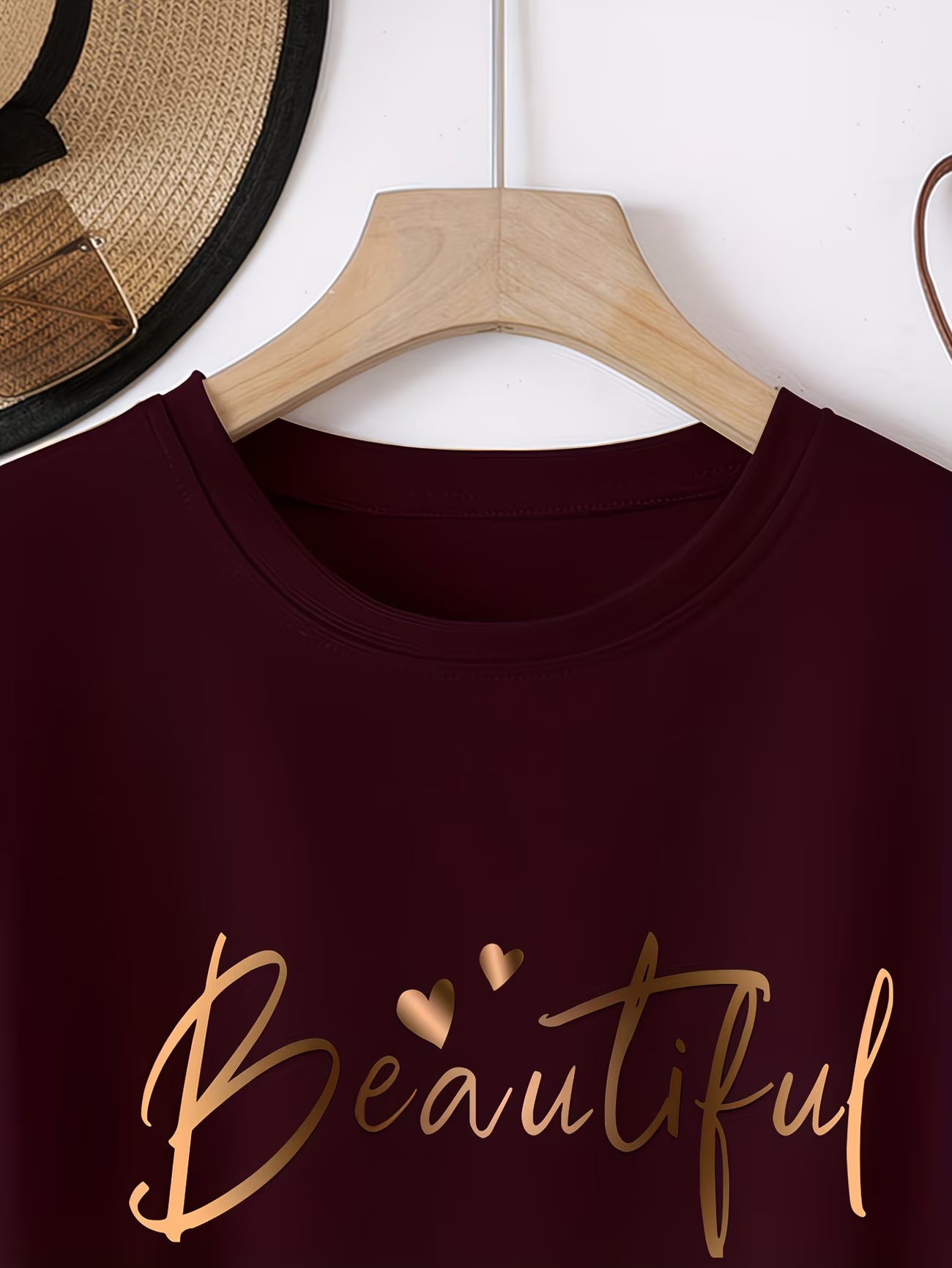 Soft Viscose Blend Loose-Fit Casual T-Shirt.