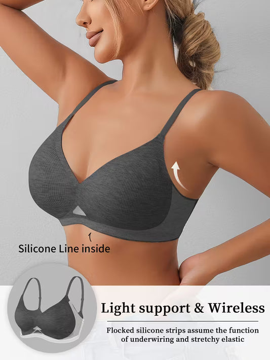 Soft & Comfortable Women's V-neck Seamless Bras.