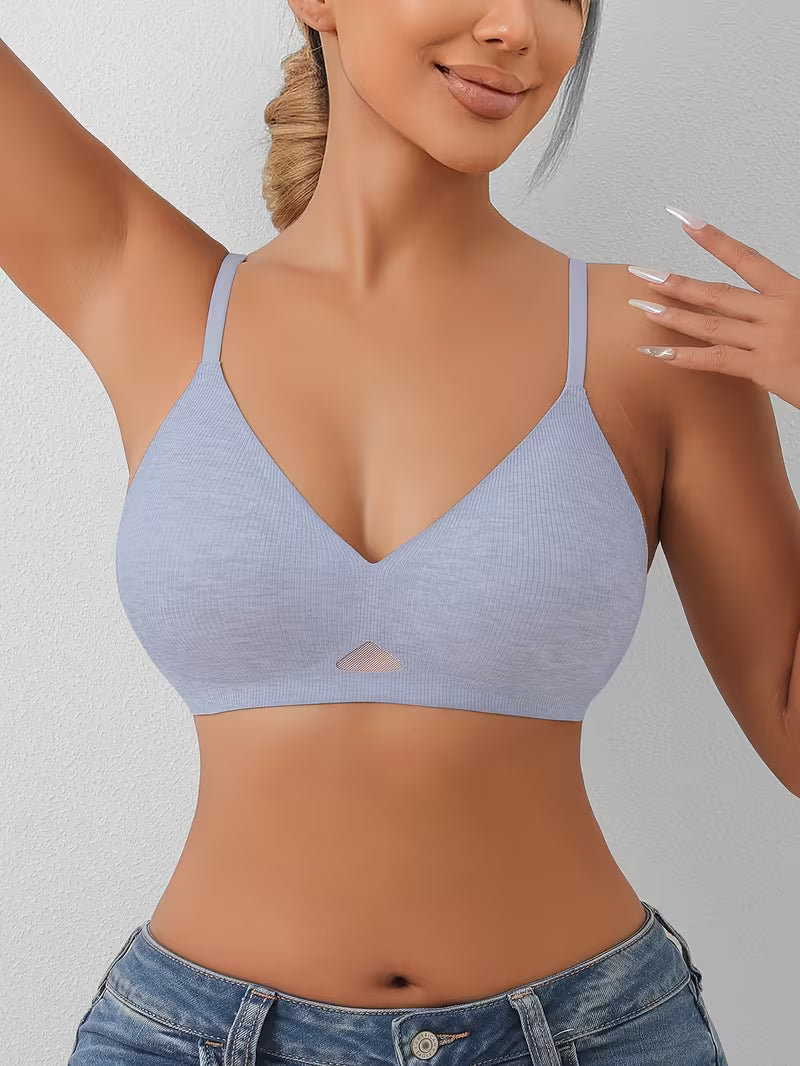 Soft & Comfortable Women's V-neck Seamless Bras.