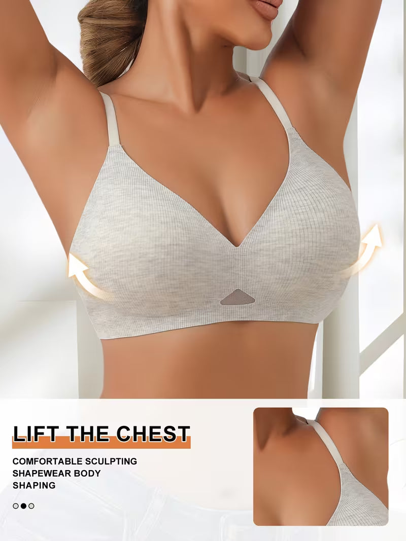 Soft & Comfortable Women's V-neck Seamless Bras.