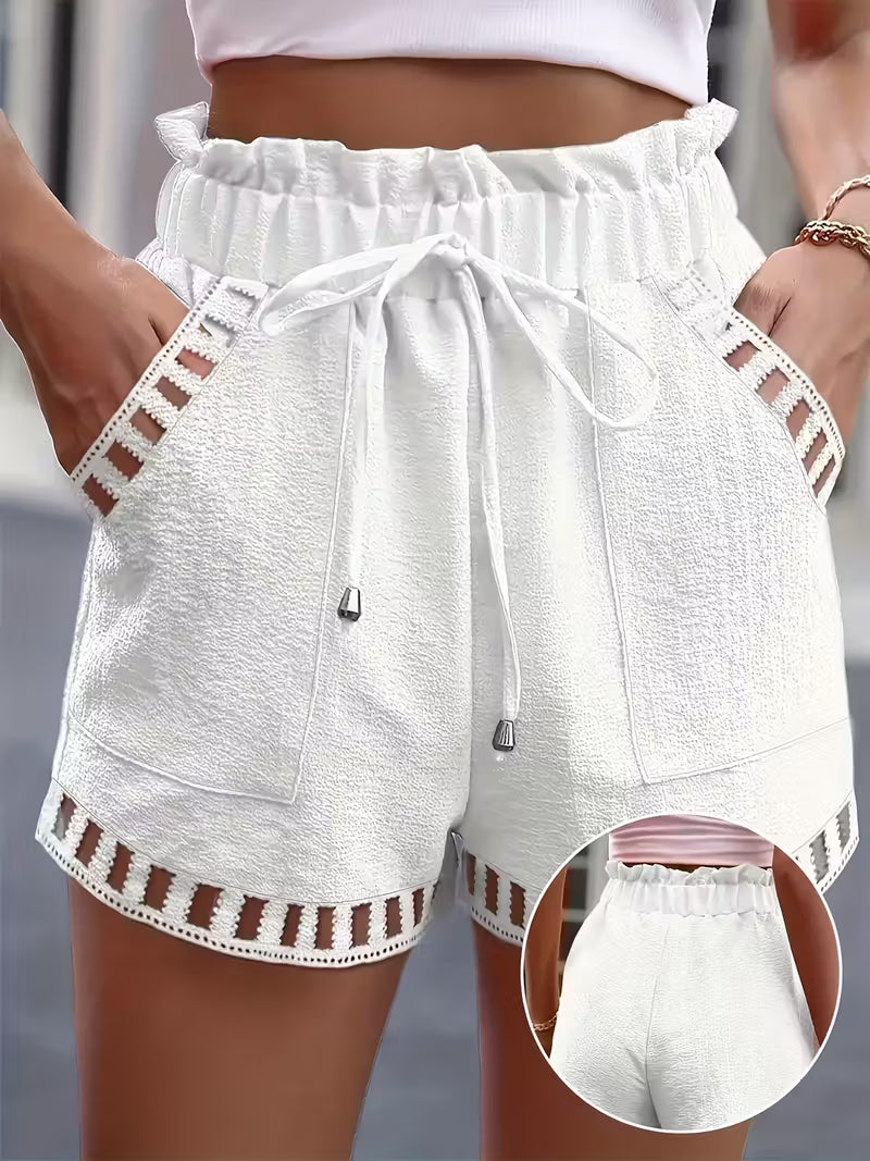 Solid Color Casual Fashion Shorts.