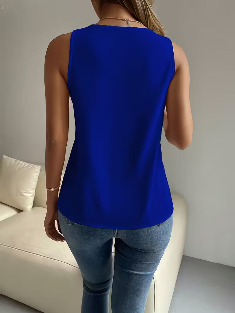 Solid Color Lace Top for Work & Weekend.