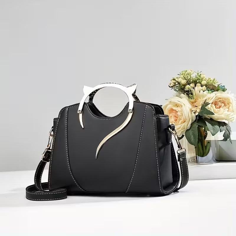 Solid Color Small Handbag.