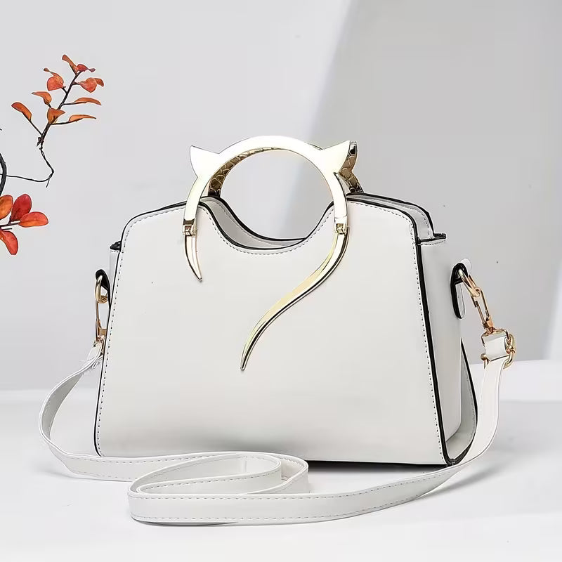 Solid Color Small Handbag.