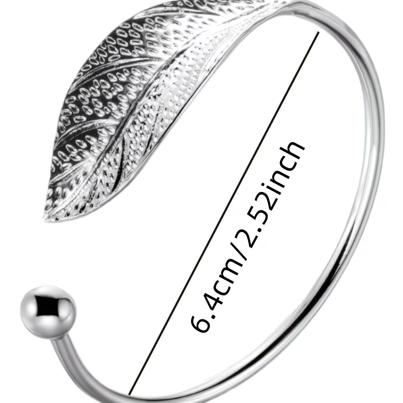 Stainless Steel Leaf-Shaped Bracelet.