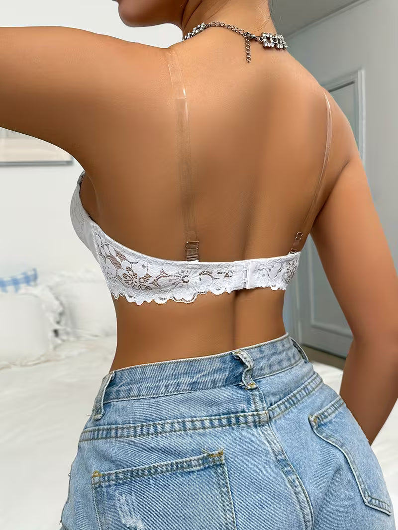 Strapless Lace Push Up Bra.