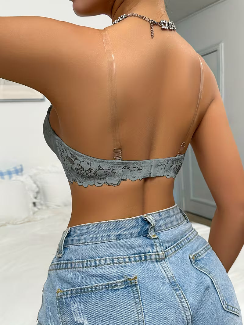 Strapless Lace Push Up Bra.