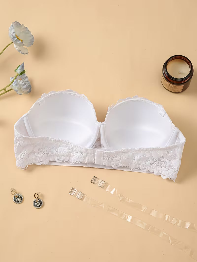 Strapless Lace Push Up Bra.