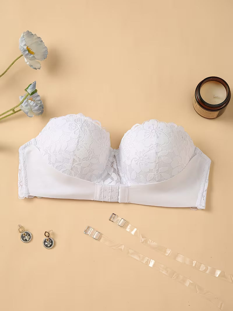 Strapless Lace Push Up Bra.