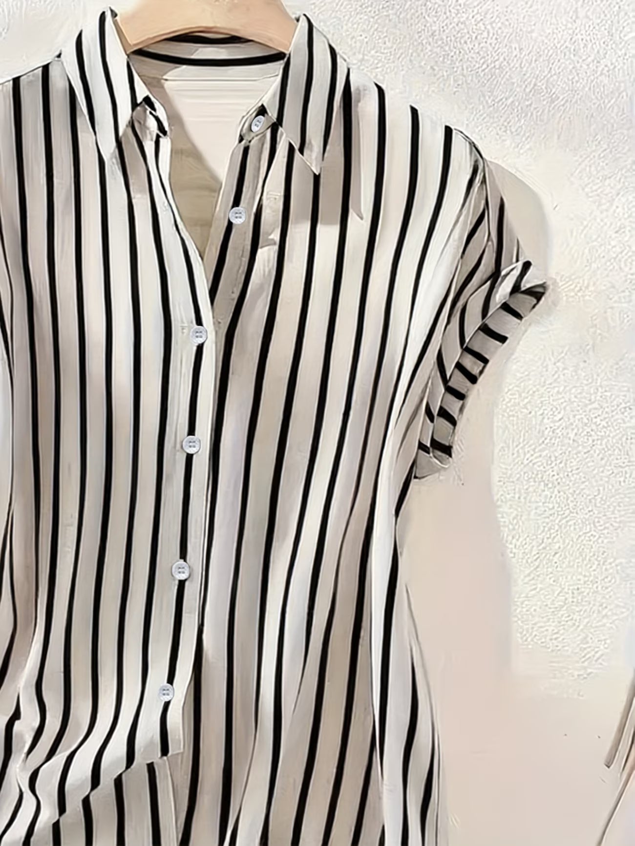 Striped Drop-Shoulder Polo Shirt.