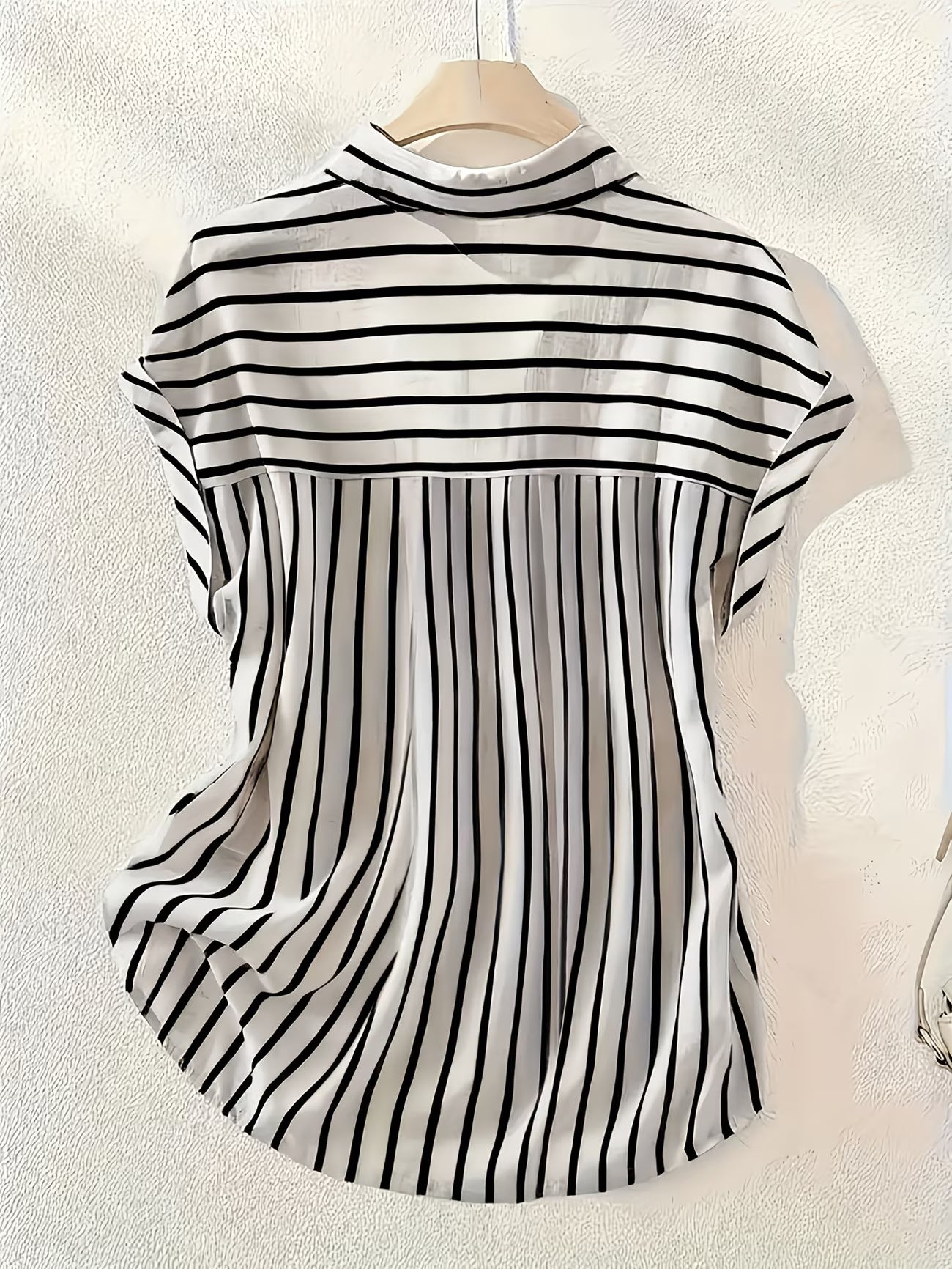 Striped Drop-Shoulder Polo Shirt.
