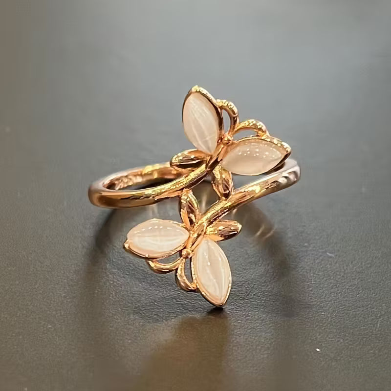 Stylish Accessory Minimalist Elegant Butterfly Ring.