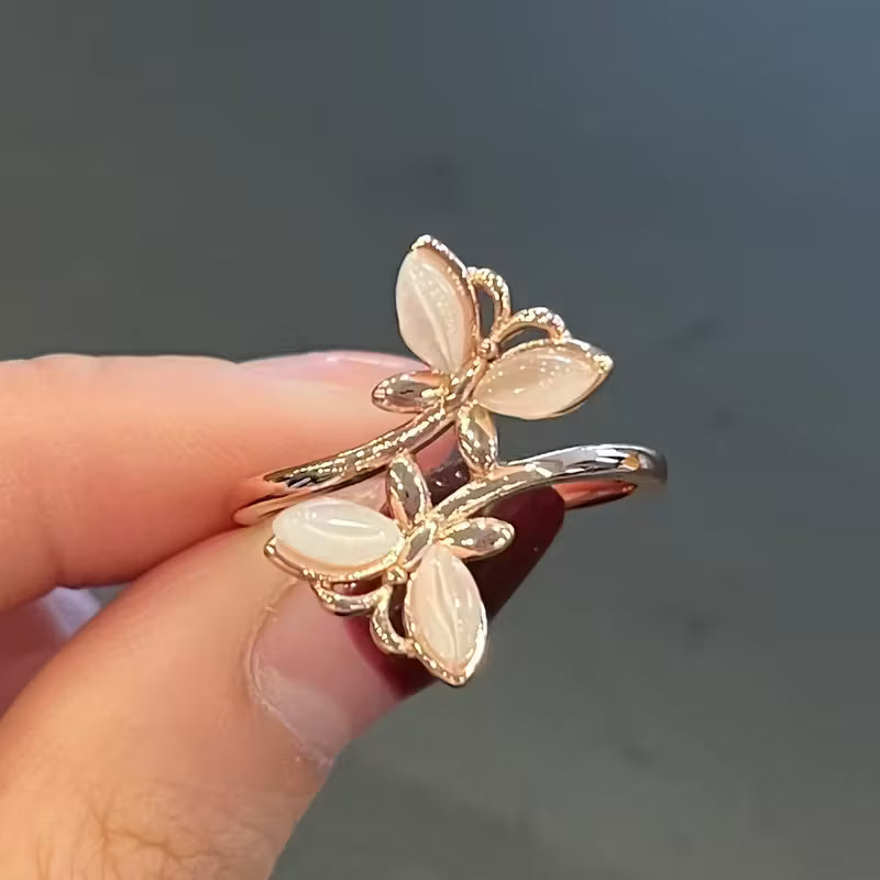 Stylish Accessory Minimalist Elegant Butterfly Ring.