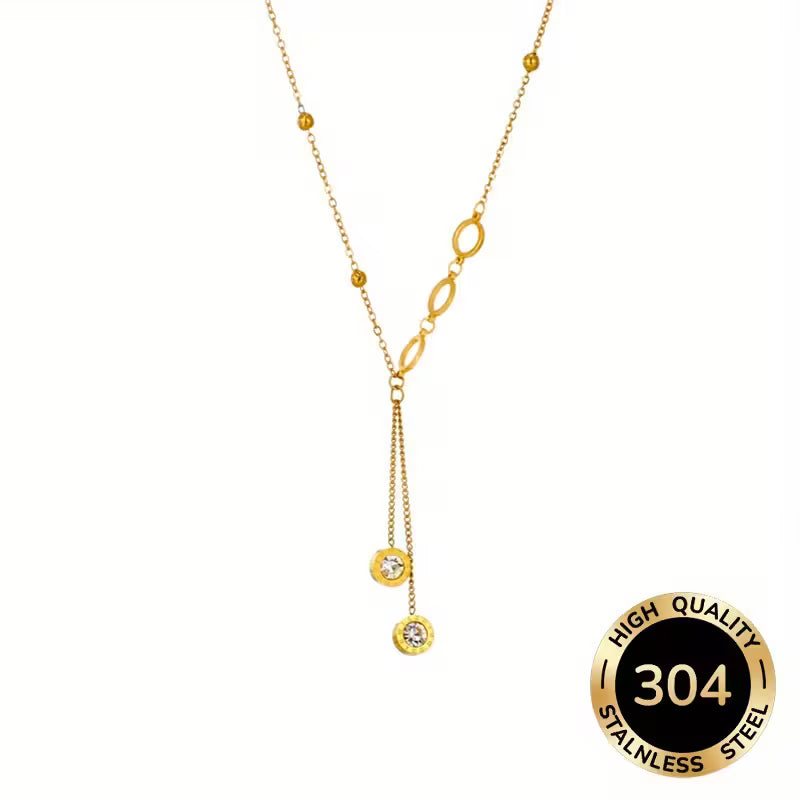 Stylish Golden Stainless Steel Round Decorative Pendant.