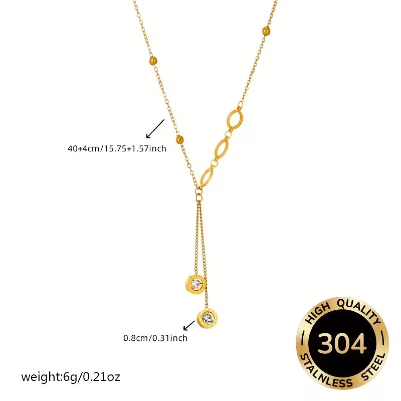 Stylish Golden Stainless Steel Round Decorative Pendant.
