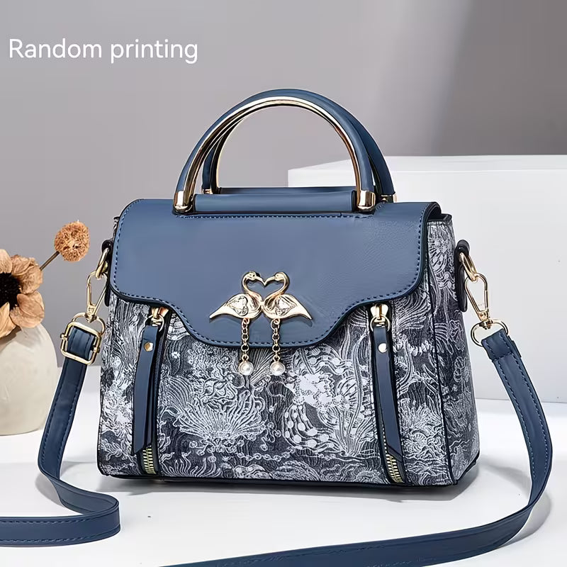 Stylish High-End Textured Practical Printed Handbag.