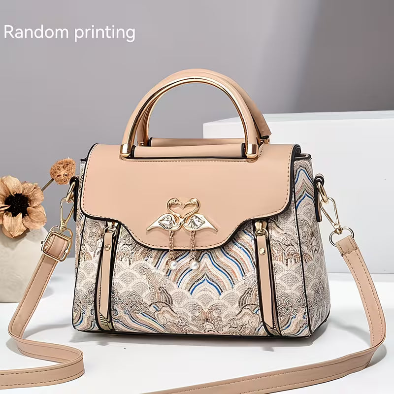 Stylish High-End Textured Practical Printed Handbag.