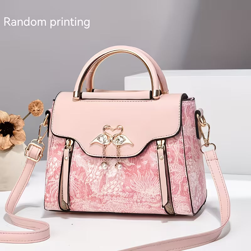 Stylish High-End Textured Practical Printed Handbag.