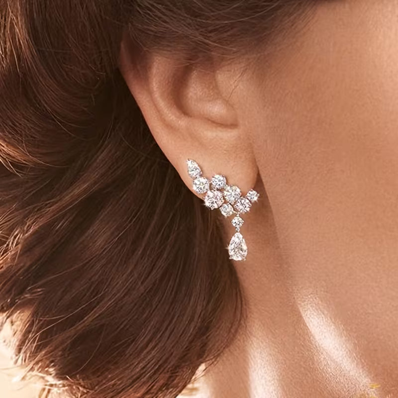 Synthetic Synthetic Zirconia Hypoallergenic earrings.