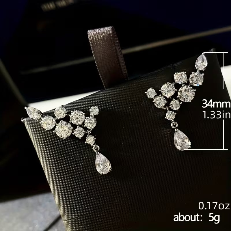 Synthetic Synthetic Zirconia Hypoallergenic earrings.