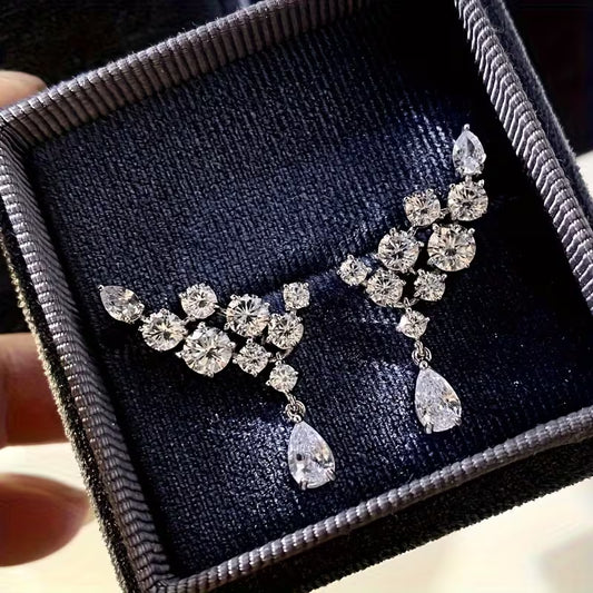 Synthetic Synthetic Zirconia Hypoallergenic earrings.