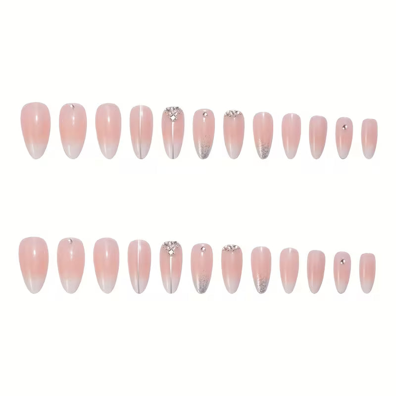 The Dazzling 24pcs Medium-Length Almond-Shaped Nail Set