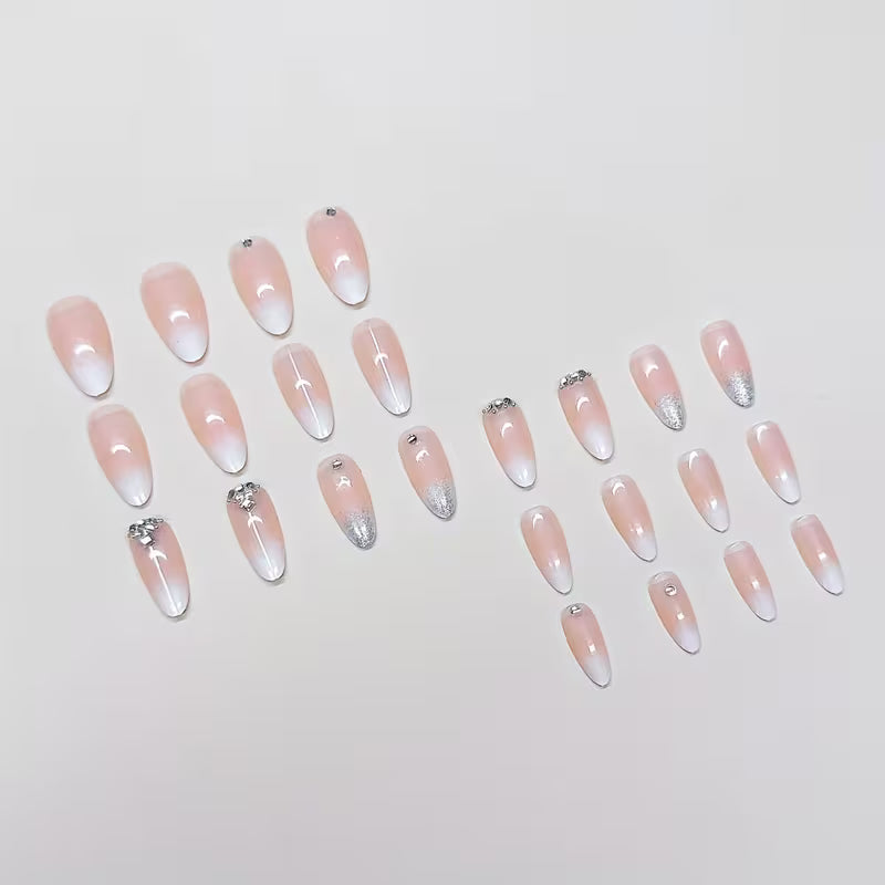 The Dazzling 24pcs Medium-Length Almond-Shaped Nail Set