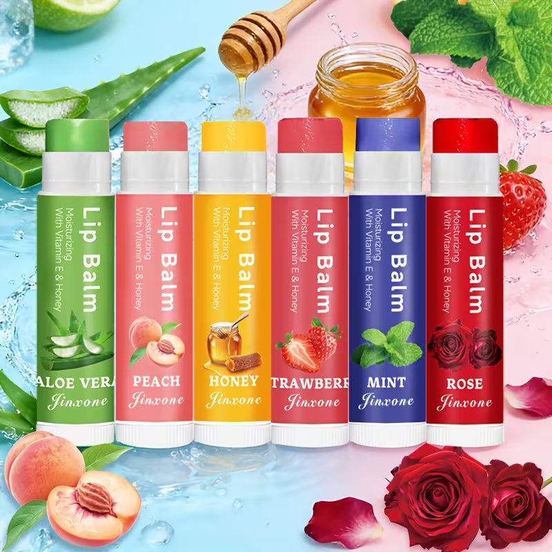 The Garden Harvest 6 Shades Tinted Lip Balms.