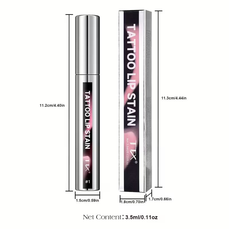 Three-Tone Peelable Lip Gloss Featuring a Tearable Lip Liner.