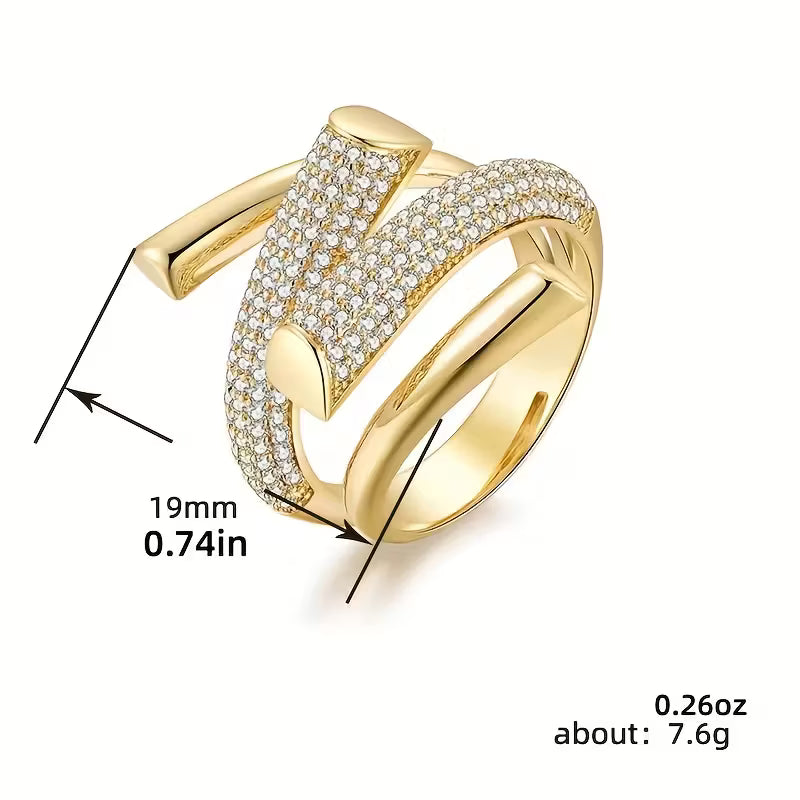 Trendy Niche Unique Design Women's Fashion Ring.