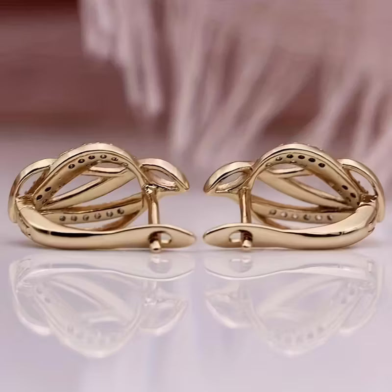 Trendy Synthetic Zirconia Infinity Earrings .